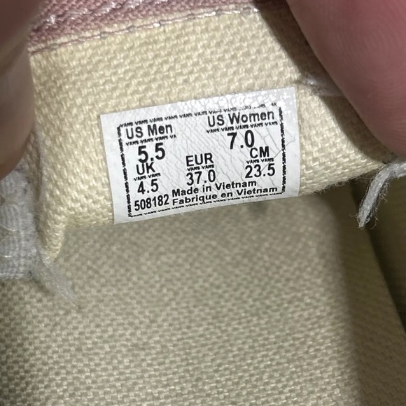 Vans Off The Wall Checkered Slip-On size 5.5 Men/ 7 Women Light Blue And White. - Picture 9 of 15